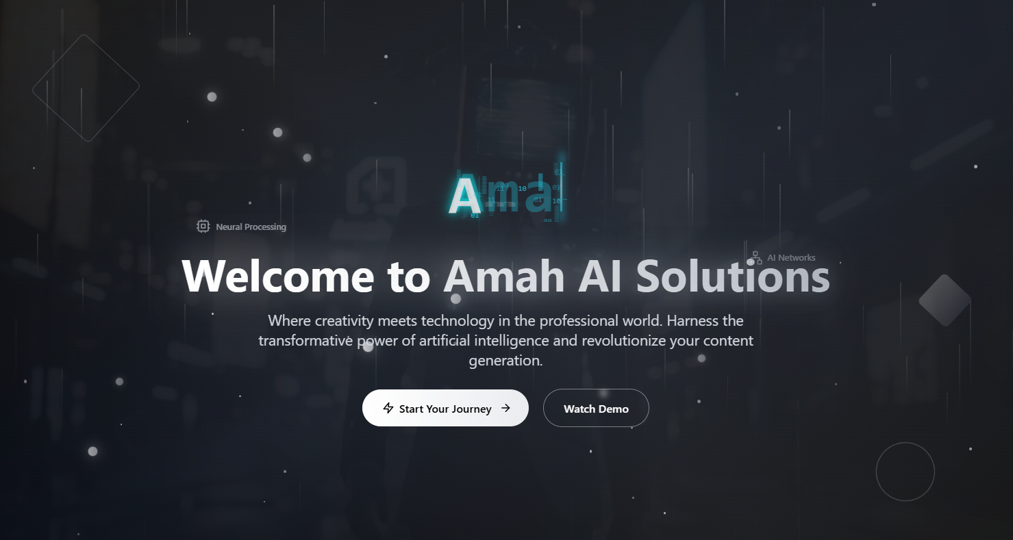 Landing Page for Ai Solution