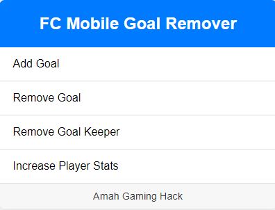 Fc Mobile Goal remover and player stats 500